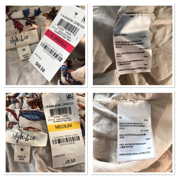 Style & Co Dress Sleeveless Floral V-Neck Ruffled - Picture 14 of 14